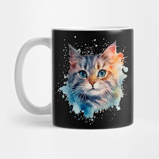 Watercolor cat Mug